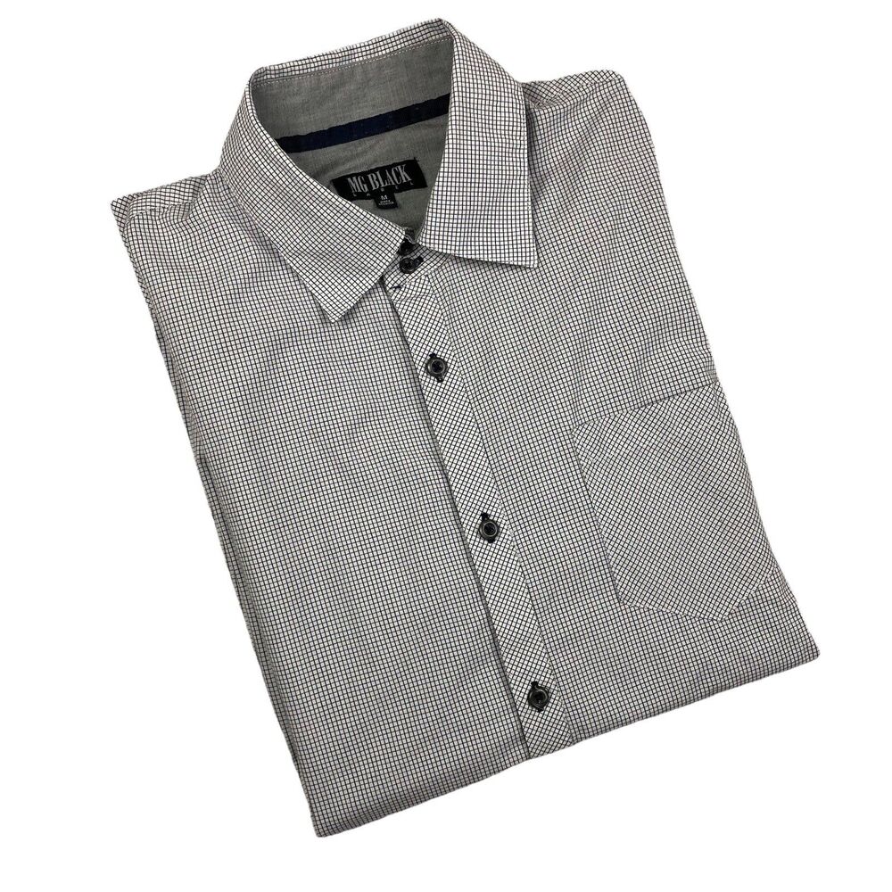 MG Black Label Men’s Button Up Long Sleeve Check Print M